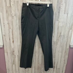 Theory Tevita Checklist Gray Green Flare Career Trouser Pants Womens Size 10